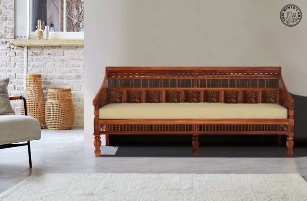 wooden sofa