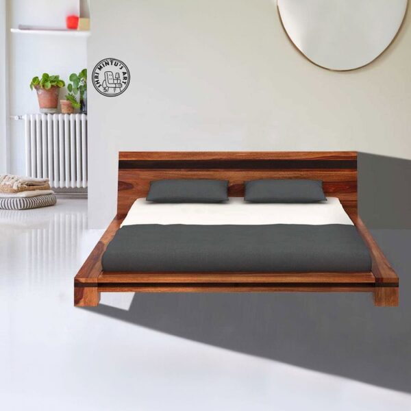 Brown Low Floor Double Bed