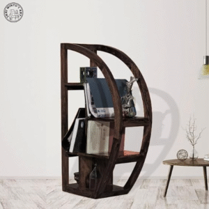 Wooden D Bookshelf