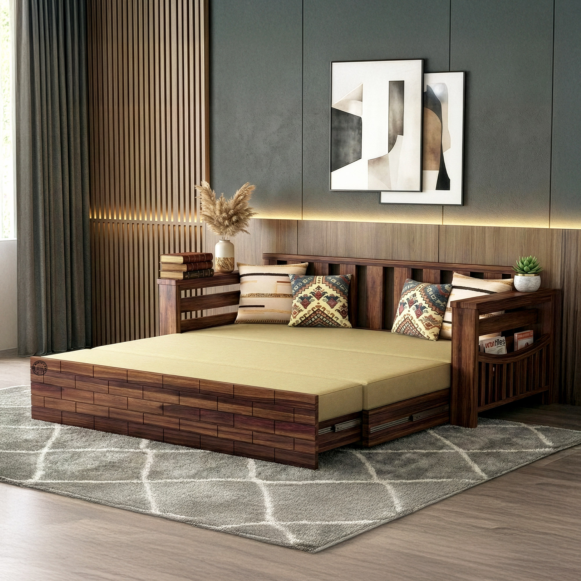 wooden Sofa cum bed