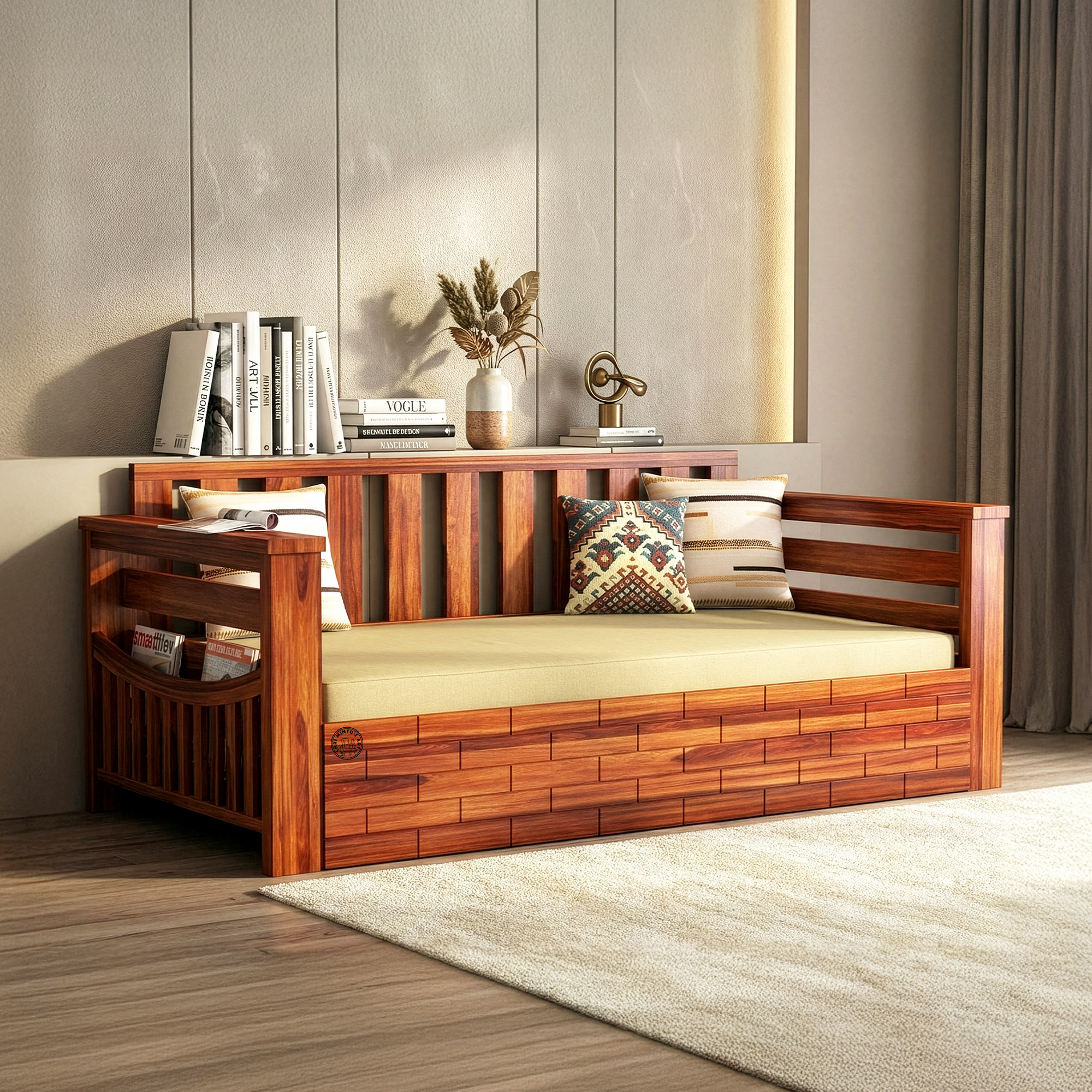 wooden sofa