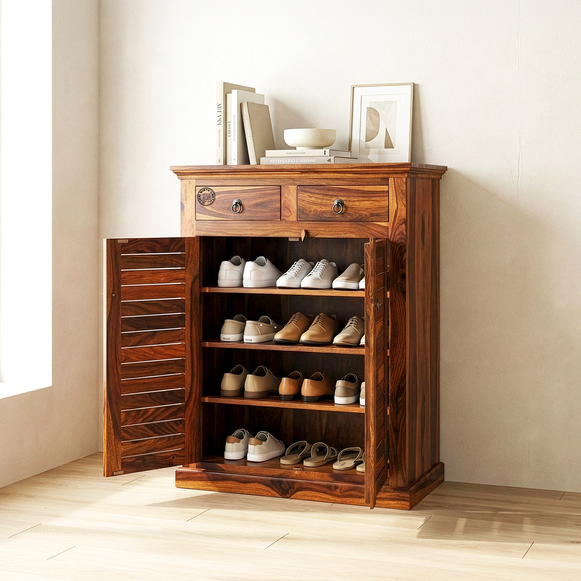 Wooden Shoe Rack