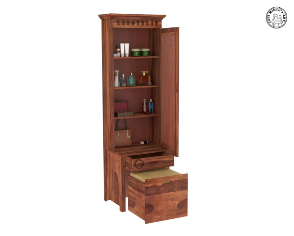 dressing table with drawer and mirror