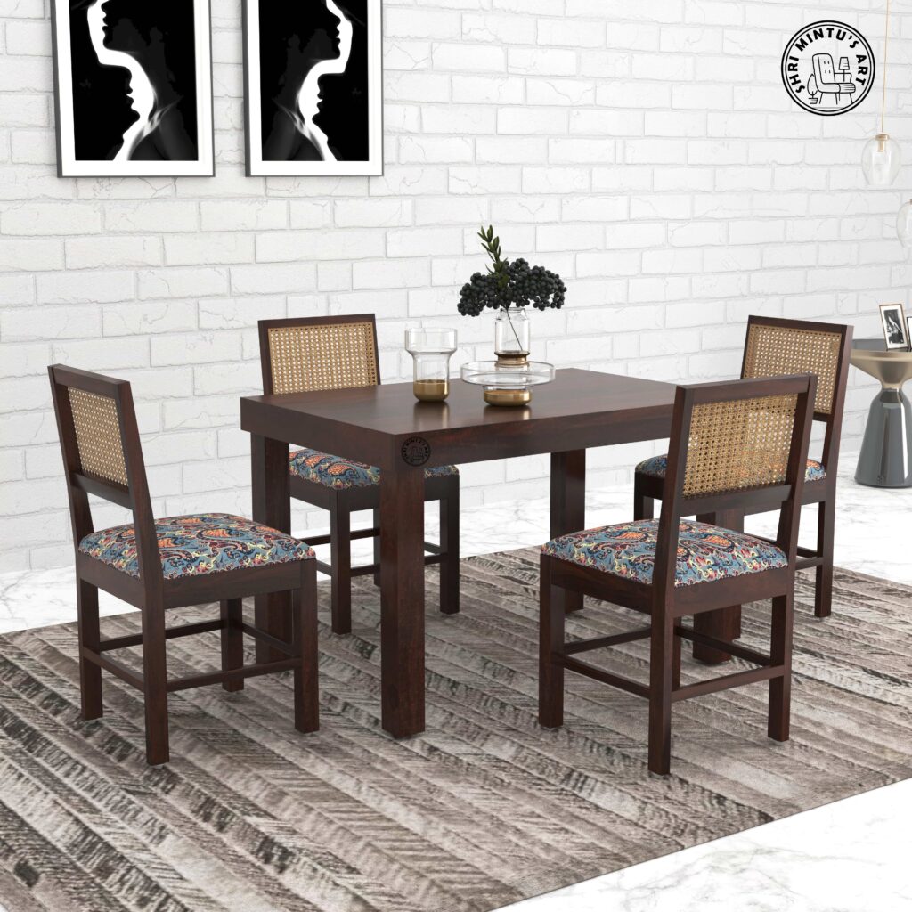 wooden 4 seater dining table