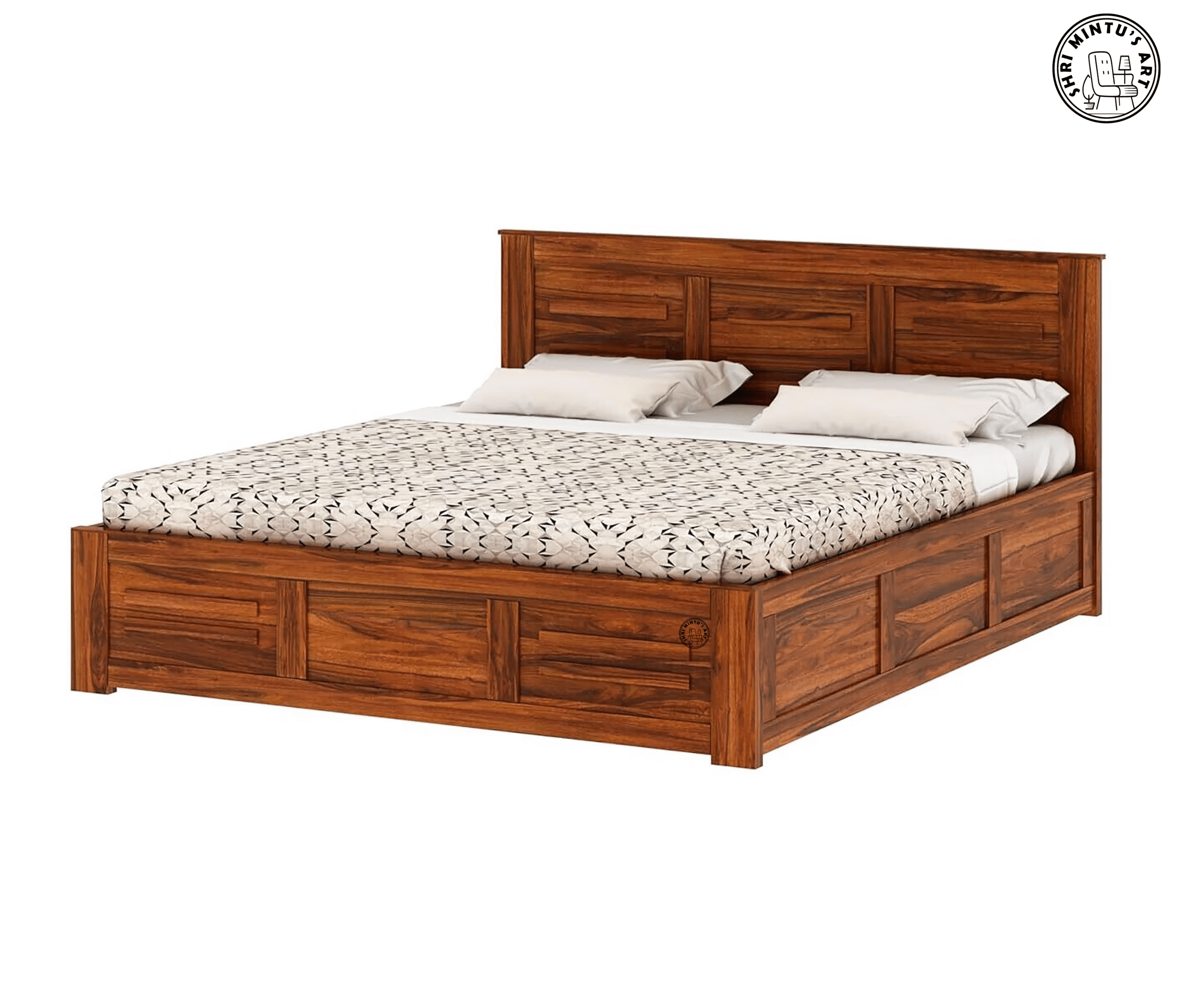 wooden king size bed price