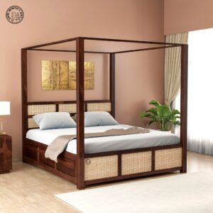 wooden bed